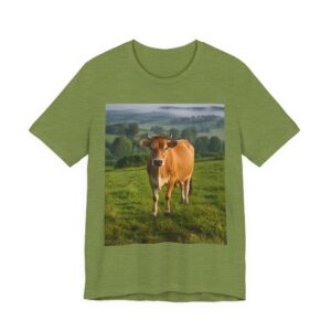 Cow Photography T-Shirt — Rustic Pasture Scene Tee for Farm Lovers