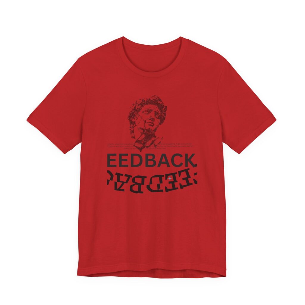 Feedback Tee — Retro Distressed Portrait Graphic T-Shirt