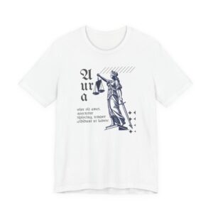 Libra Zodiac T‑Shirt — Lady Justice Scales Astrology Tee
